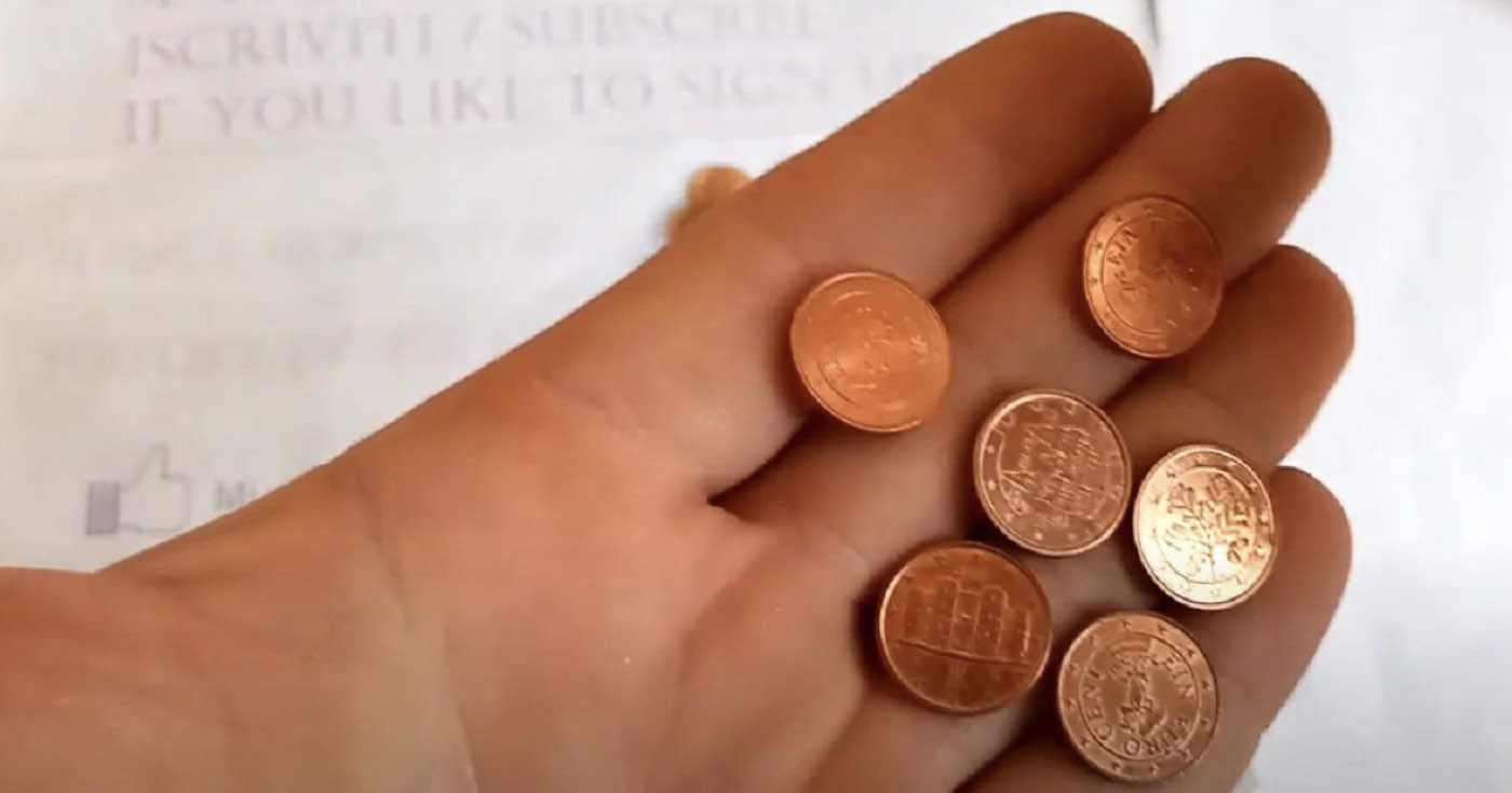 moneta da 1 centesimo fatto bingo
