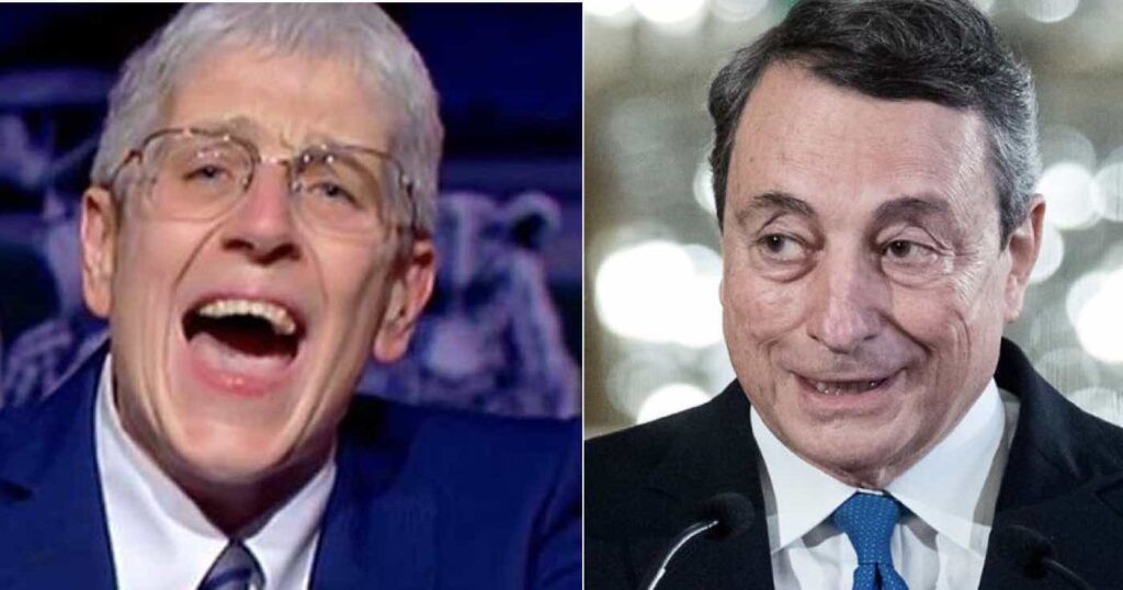 Mario Giordano contro Draghi