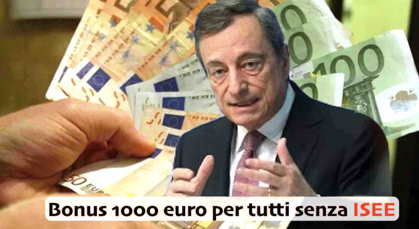 Bonus 1000 euro tutti senza ISEE
